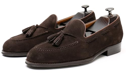 Santimon Mens Tassel Loafers Slip On Dress Causal Mocasines Modern Prom Wedding Genunie Leather Penny Loafers Comfortable Breathable Fashion Tuxedo Shoes for Men4