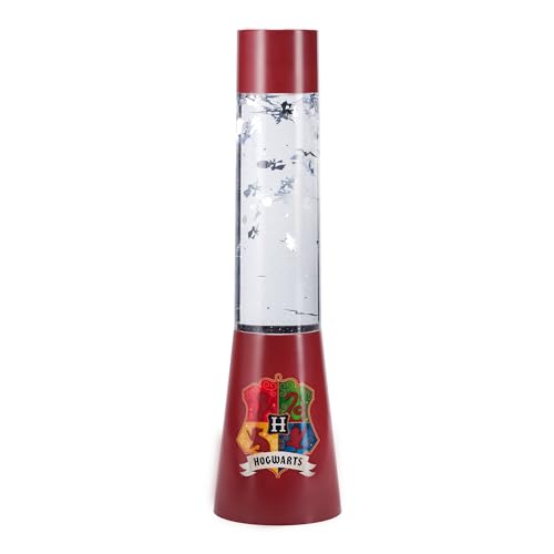 Lampada Glitter Harry Potter Hogwarts con Boccino d'Oro Fluttuante & Saetta Decorazione Collezionabile Ufficiale Wizarding World