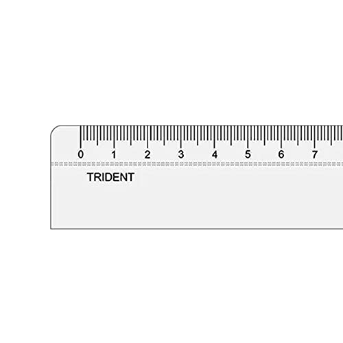 Régua em Acrílico 20cm, Trident, Desetec 7120, Incolor