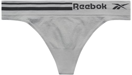 Reebok Women's Underwear - Seamless Thong (4 Pack), Size Large, Red/White/Grey/Black #TOP3