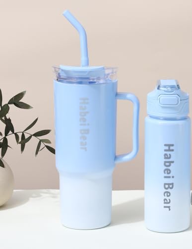 Matara Seti, Mor, 1500 ml + 900 ml, 2 Adet, Pipetli ve Kapaklı (Mavi)