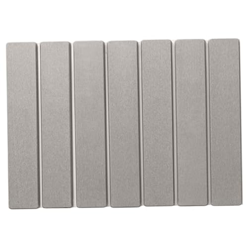 Jorzer Alfombrilla de baño de Piedra de diatomita 40, 6 x 30, 5 cm ultraabsorbente y de Secado rápido Plegable y Antideslizante Ideal para el Suelo de la Ducha de la Cocina Color Gris Claro.
