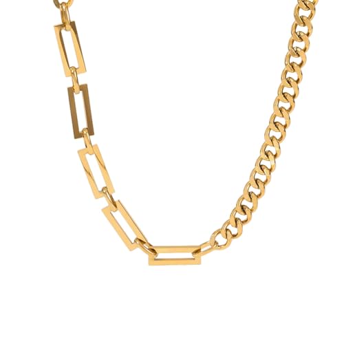 Genérico collar hombre.Collar de collar de collar de oro de cadena de eslabones para mujeres Cadenas vintage de charms para chicas y joyería para fiestas