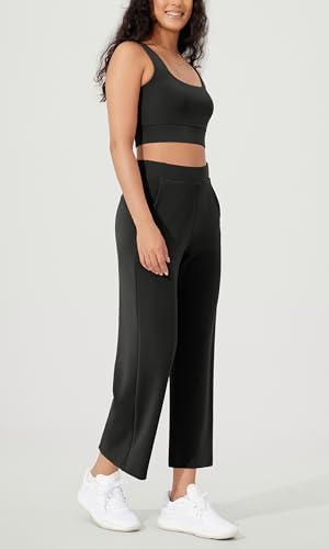 ODODOS Women's Modal Soft Relaxed Cropped Pants High Waist Casual Wide Leg Pants with Pockets - 25" Inseam3