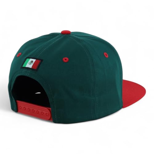 Image of Hecho En Mexico Eagle 3D Embroidered Flat Bill Snapback Cap