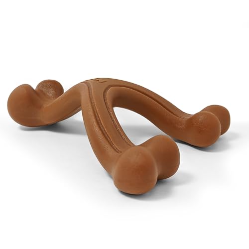 Image of Nylabone Ergonomic Hold Wishbone Power Chew Toy for Dogs, Dog Toys for Aggressive Chewers, Bison Flavor, Large - Up to 50 lbs, 1 Count
