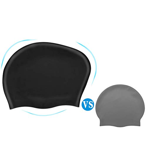 BESPORTBLE Touca protetora de orelha para cabelo longo, piscina, acessórios esportivos aquáticos par