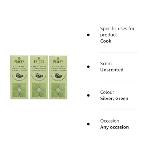 Price's Candles - Chef's Candle Tea Lights 10 Pack x 3 (30 Candles)