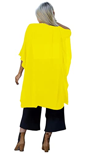Image of Indian Trendy Women's Solid Puff Sleeve Kimono Long Cardigan Loose Cover Up Casual Blouse Top Chiffon