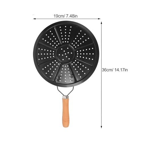 Image of BBQ Frying Plate Solid Stainless Steel Household Kitchen Gas Stove Heat Diffuser Cookware Top Plate Reducer Flame Arrester Cooking Conduction Kitchen Supplies Nonstick Oil Simmer (Black)