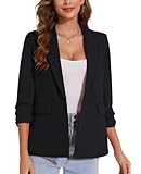 Ocasión: esta chaqueta de traje para mujer es adecuada para una variedad de ocasiones, incluyendo reuniones de negocios, eventos formales, así como reuniones casuales y citas. Puede resaltar tus cualidades profesionales mientras que también muestra tu sentido de la moda, por lo que es una prenda muy versátil y práctica.