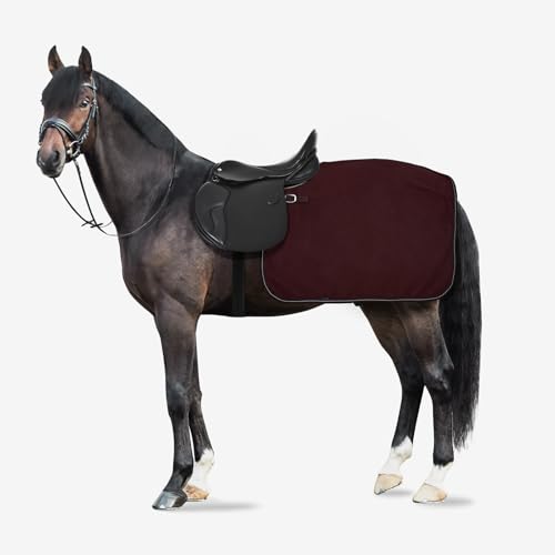 Image of Horze Kiel Fleece Quarter Sheet - Dark Red - Horse