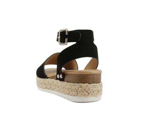 Image of Soda Little Kids /Children /Girls Topic-IIS Espadrille Flatform Wedge Open Toe Sandals