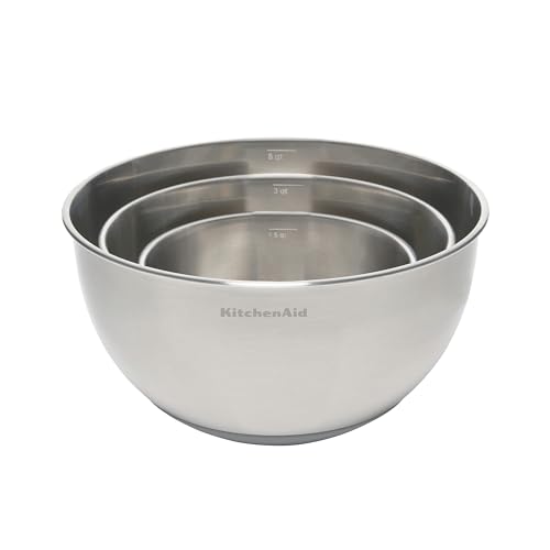 Image of KitchenAid Stainless Steel Mixing Bowls, Set Of 3