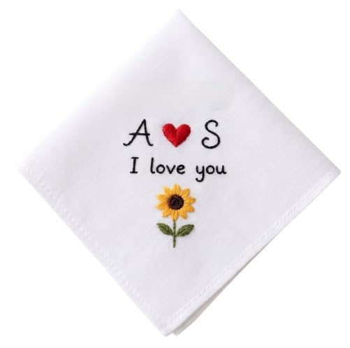 Personalised Handkerchief for Men | Custom Embroidered Cotton Hanky with Name | Soft Reusable Pocket Square | Gift for Husband, Father, Brother & Groom-image-45