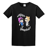 Dan and Phil Unisex 100% Cotton Short-Sleeve T-Shirts Black M