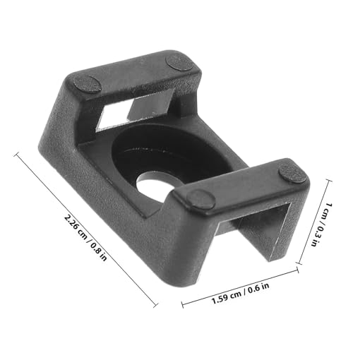 Base de Montaje Tipo Silla para Ataduras de Cable Toddmomy 500 piezas Negro ABS con Fijación Estable para Gestión de Cables en Trabajo y Escuela miniatura 2