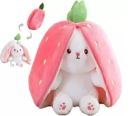Unique Zipper Reversible Strawberry Bunny Soft Toy for Kids Playing Birthday Gift etc 25cm (B0CNNLWV4J) Amazon Price History, Amazon Price Tracker