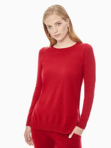 Misook Bateau Neck Relaxed Cashmere Tunic, Red #TOP3