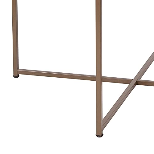 Flash Furniture Greenwich Collection Coffee Table - Modern Clear Glass Coffee Table - Crisscross Matte Gold Frame #TOP4