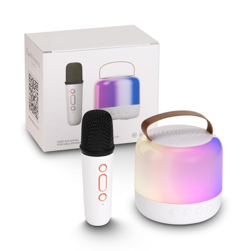 Retro Wireless Karaoke Speaker with Microphone and RGB Light