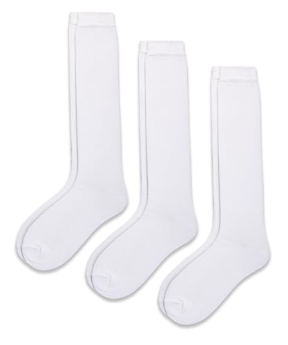 Image of RC. ROYAL CLASS Girls Organic Cotton Solid Soft Knee Length School /Uniform /Formal /Casual Socks for Girls (Pack of 3 Pairs)