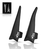 Beauty & Crafts 2PC Pro Hair Parting & Sectioning Rings-Stainless Steel Finger Tool for Precise Hair Styling and Extension Installations - Straight & 1 Curved Ring with Carrying Box (Black)