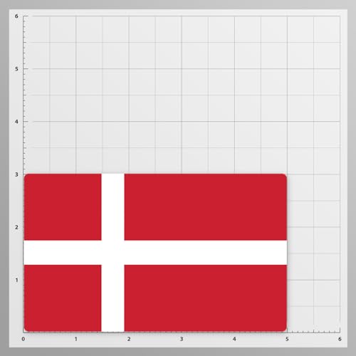 Image of World Country Flag Decal Stickers - Two Pack - for Cars Windows Bumpers Laptops Tablets Tumblers Cups Walls (Denmark)