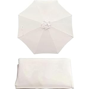 Shykey Φ2.7m/Φ3m/6ribs/8ribs Parasol Replacement Canopy, UV-Block Polyester Fabric, Patio Umbrella Cover Cloth, Parasol Umbrella Replacement Cover