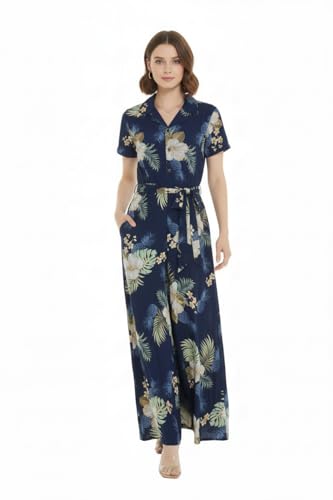 Image of Matchable Family Hawaiian Luau Men Women Girl Boy Clothes in Pineapple Garden Navy