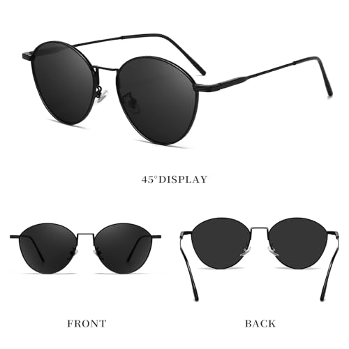 SUNGAIT Round Trendy Polarized Sunglasses Womens Unique Design Retro Sun Glasses for Men Vintage Classic Shades UV Protection4