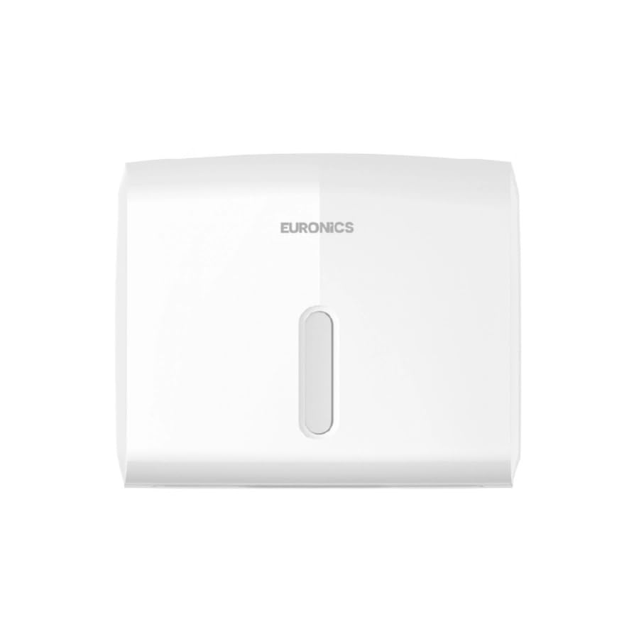 Euronics EP33 Small Paper Towel Dispenser | Wall Mounted ABS Plastic Holder | C-Fold & M-Fold Tissue Dispenser | Compact Design | Up to 300 Sheets | Commercial Washbasin Use-image-29