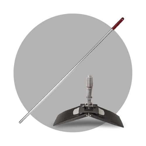 G.I.V. - Reinigungstechnik Bodenwischer Moppstange Aluminium 140cm mit Rändelhandgriff +...