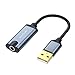 Geavonyg Scheda Stereo Esterna Adattatore USB con Porta Microfono per Cuffie da 3 5 Mm Adatta La Scheda Stereo Laptop Telefono Cellulare PC immagine