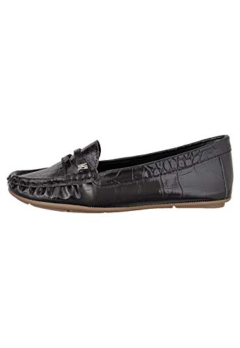 MOCASSIM 2054 NOVO HÁBITO FEMININO - CROCO PRETO Tamanho: 36