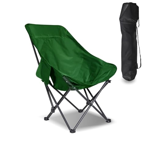 Smartmak Oversize Portable Sauna Chair, High Back Quick Folding Chair, Adjustable Angle, with Storage Bag, for 1 or 2 Person Sauna (Green)