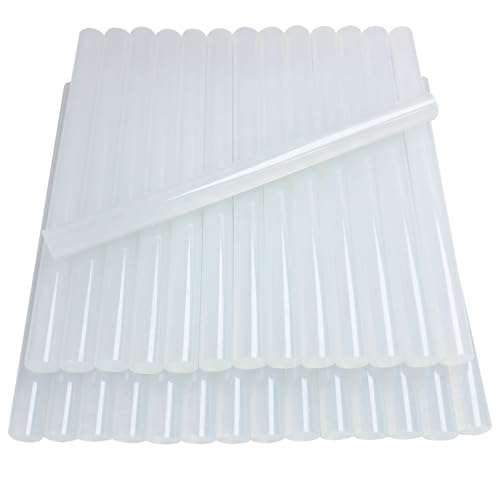 FZGUSYAF Barras de pegamento caliente 150 x 11 mm, transparente, para pistola de pegamento caliente de 11 mm, 28 unidades
