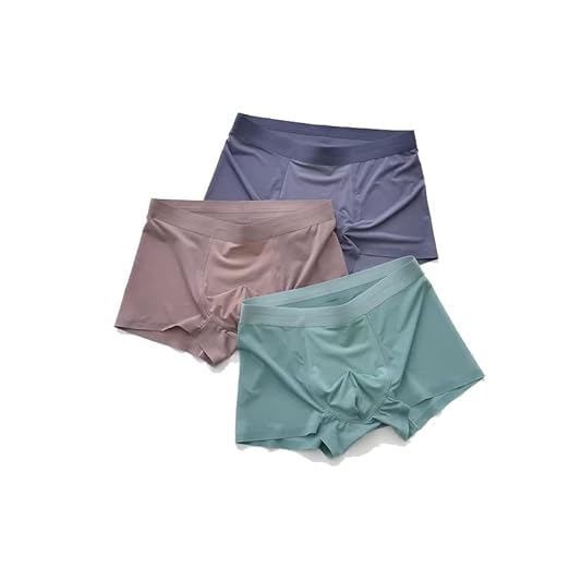 skyunion Men's Lycra Ice Silk Briefs Boxer Stretch Shorts Multicolour-picture-35