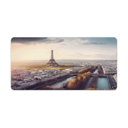 Pad gamer grande de caucho con diseño París 60x30 cm