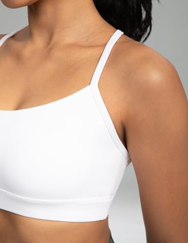 Image of Colorfulkoala Women's Dreamlux Y Back Sports Bra Low Impact Padded Workout Top with Built in Bra A-C Cups