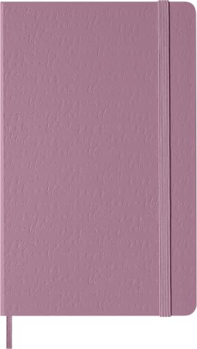 Moleskine Classic Notebook, Cuaderno Rayado con Tapa Dura y Cierre Elástico, Color Rosa Majestuoso, Tamaño Large 13 x 21 cm
