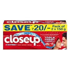 Closeup Everfresh+ Anti-Germ Gel Toothpaste Red Hot, Save Rs. 20, 2x150 g (B09643927S) Amazon Price History, Amazon Price Tracker