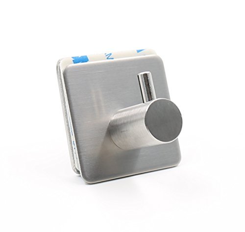 SIFAN 304 Stainless Steel Towel Hook, Bathroom Towel Hook, Coat Hook, 3M Stick Hook with One Replaced 3M Sticker