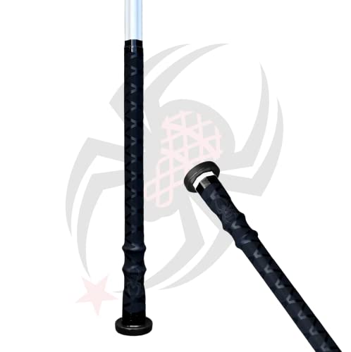 Spyder Grypz Pro Lacrosse & Hockey Grip Stocking Stuffer - Faster Shot Speed No Adhesive Durable (Black Elite)