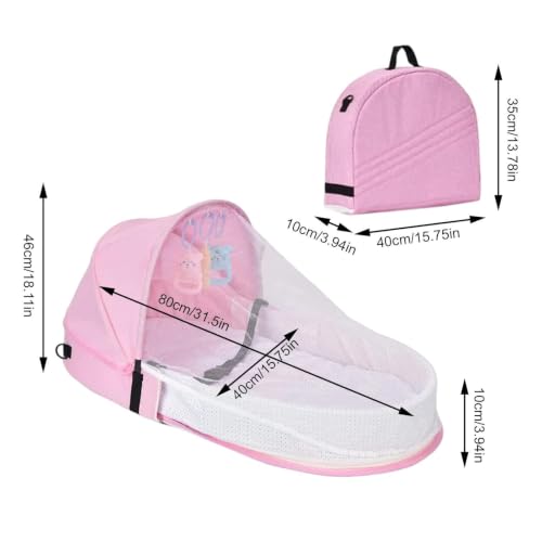 Cama portátil infantil plegable transpirable para evitar mosquitos e insectos 6