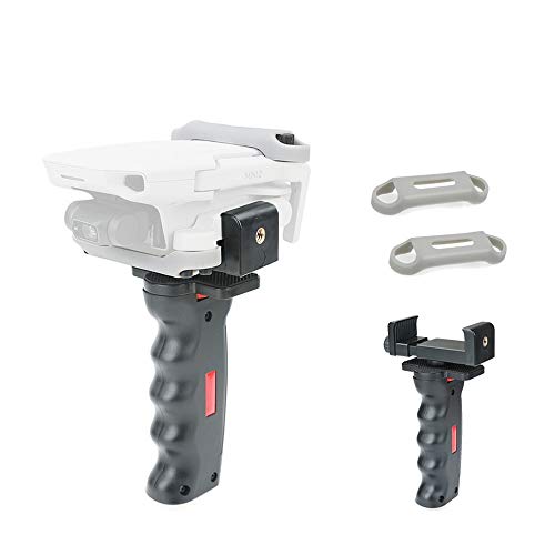 Hooshion Handheld Mount Handheld Gimbal Stabilizer Camera Anti-Shake Handheld Stabilizer Handle with 2 Pcs Propeller Fixing Straps for Mavic Mini 2 Drone