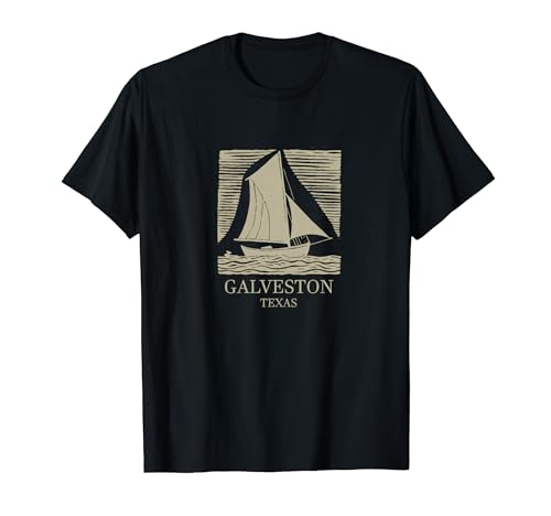 Sailboat Block Print Galveston T-Shirt