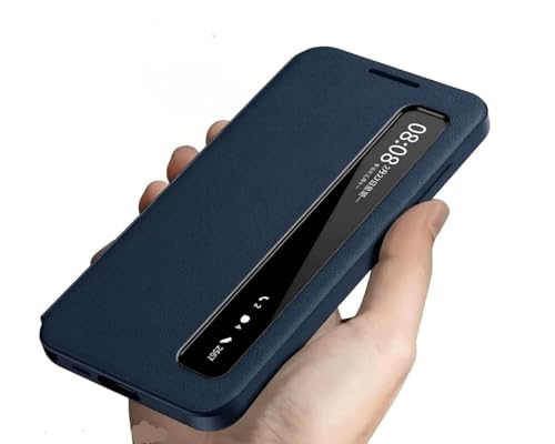 Image of Galaxy S25 Ultra Series Intelligent View Side Window Flip Case Compatible with Galaxy S25 Ultra Smart Window Display Case (Blue, Sumsung Galaxy S25 Ultra 5G)