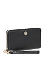 Tory Burch Women's Robinson Zip Continental Wallet, Black, One Size