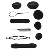 Beaupretty 71 Stück Teiliges Haarstyling set mit Donut Hair Bun Maker Vielseitige Haarflecht Steckkämme Geeignet für Friseure Haarstylisten und DIY frisuren bei Dünnem und Dickem Haar